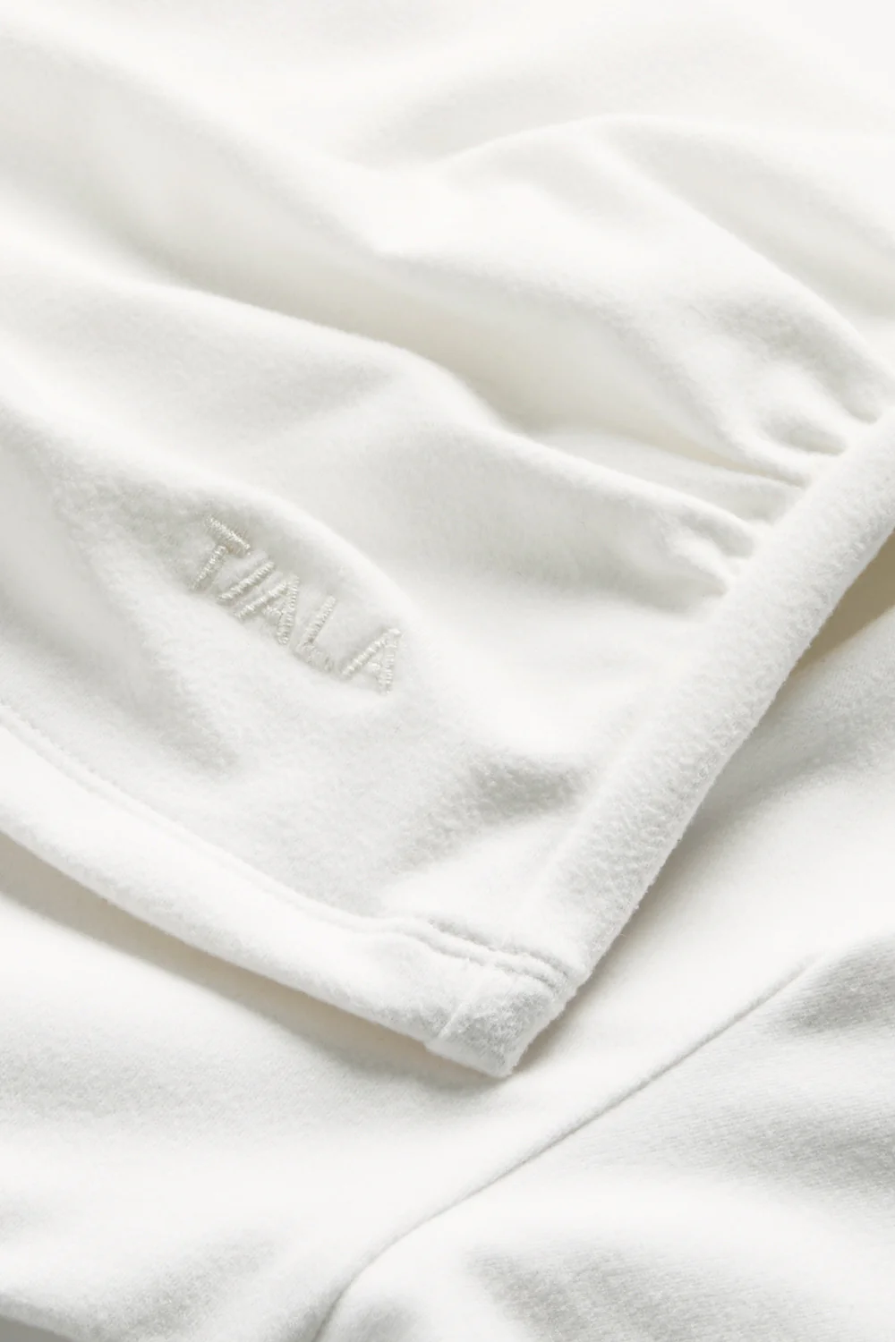 365 Asymmetric Ruched Long Sleeve Top - Coconut Milk - Image 5