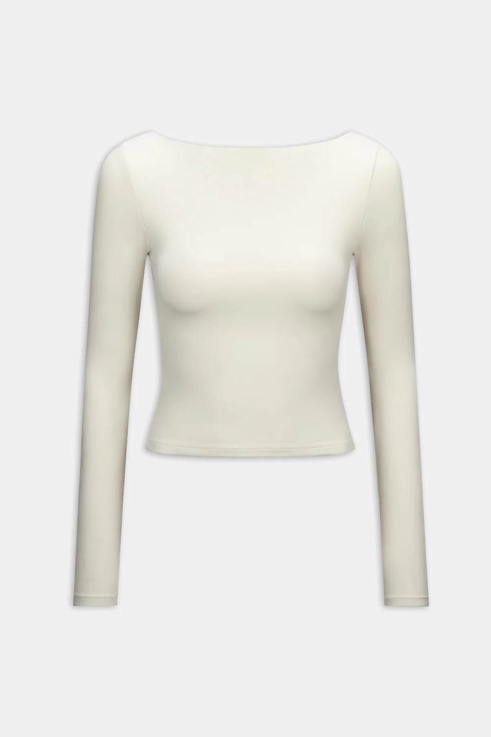 365 Boat Neck Long Sleeve Top - Vanilla - Image 2