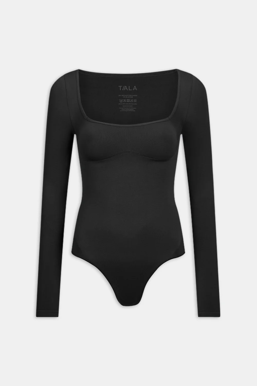 365 Contour Square Neck Bodysuit - Shadow Black - Image 2