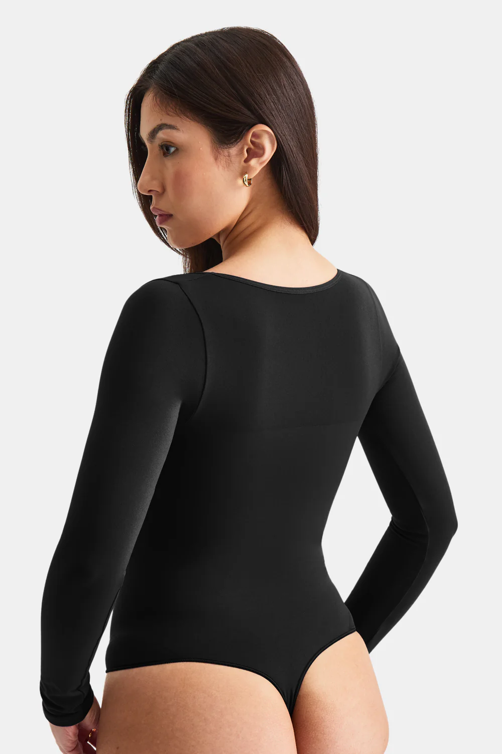 365 Contour Square Neck Bodysuit - Shadow Black - Image 5