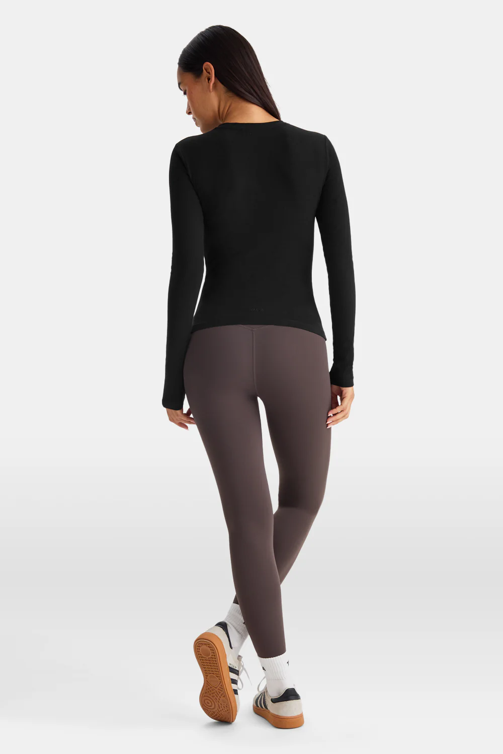 365 Core Cotton Long Sleeve Henley Top - Black - Image 4