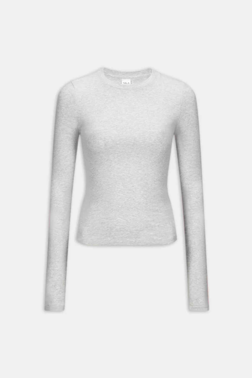 365 Core Cotton Long Sleeve T-Shirt - Grey Marl - Image 2