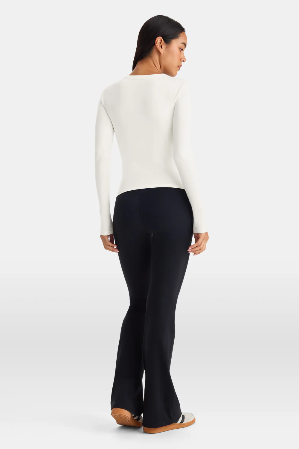 365 Core Cotton Long Sleeve T-Shirt - Ivory - Image 4