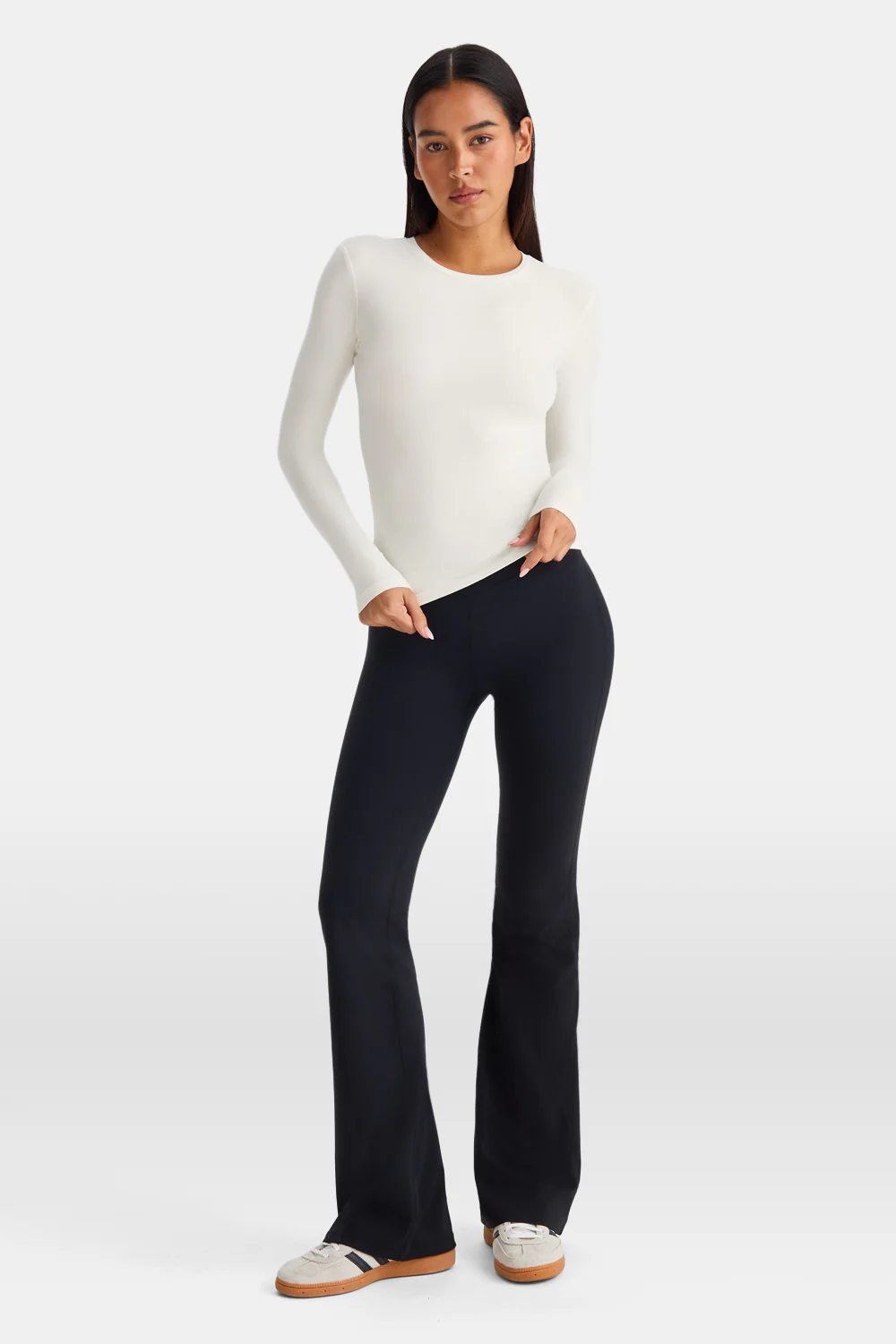 365 Core Cotton Long Sleeve T-Shirt - Ivory - Image 5