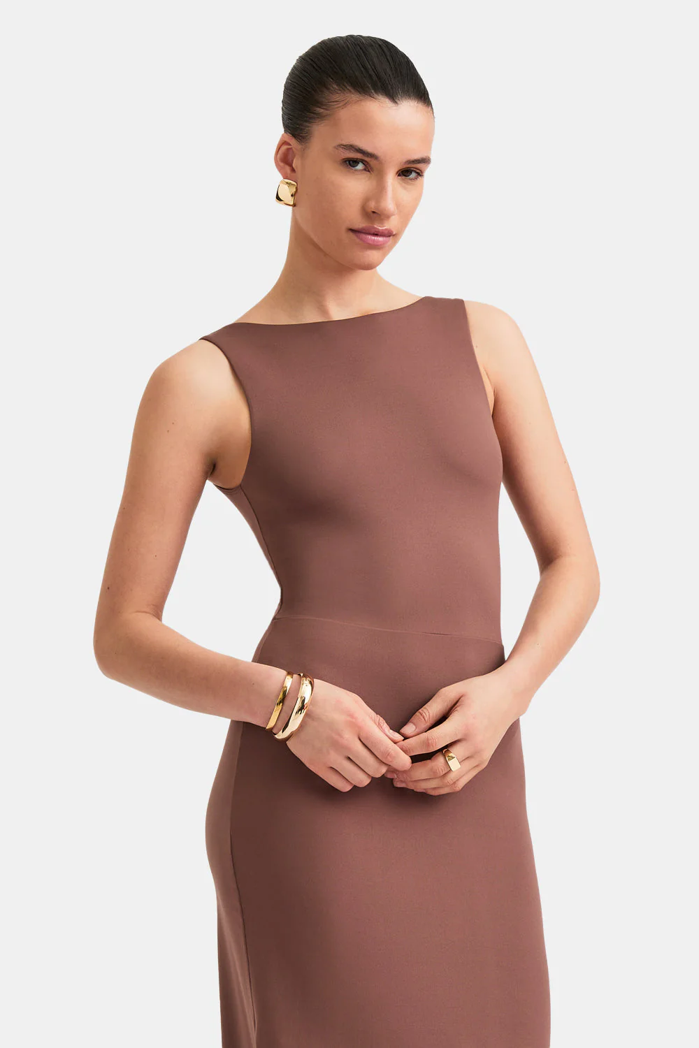 365 Open Back Maxi Dress - Clay - Image 3