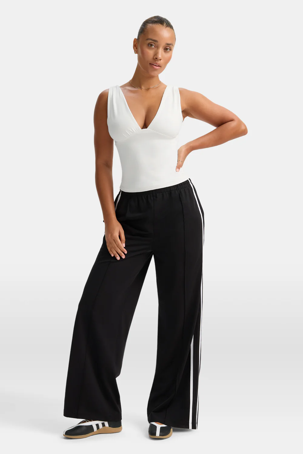 365 Plunge Neckline Top - Coconut Milk - Image 4