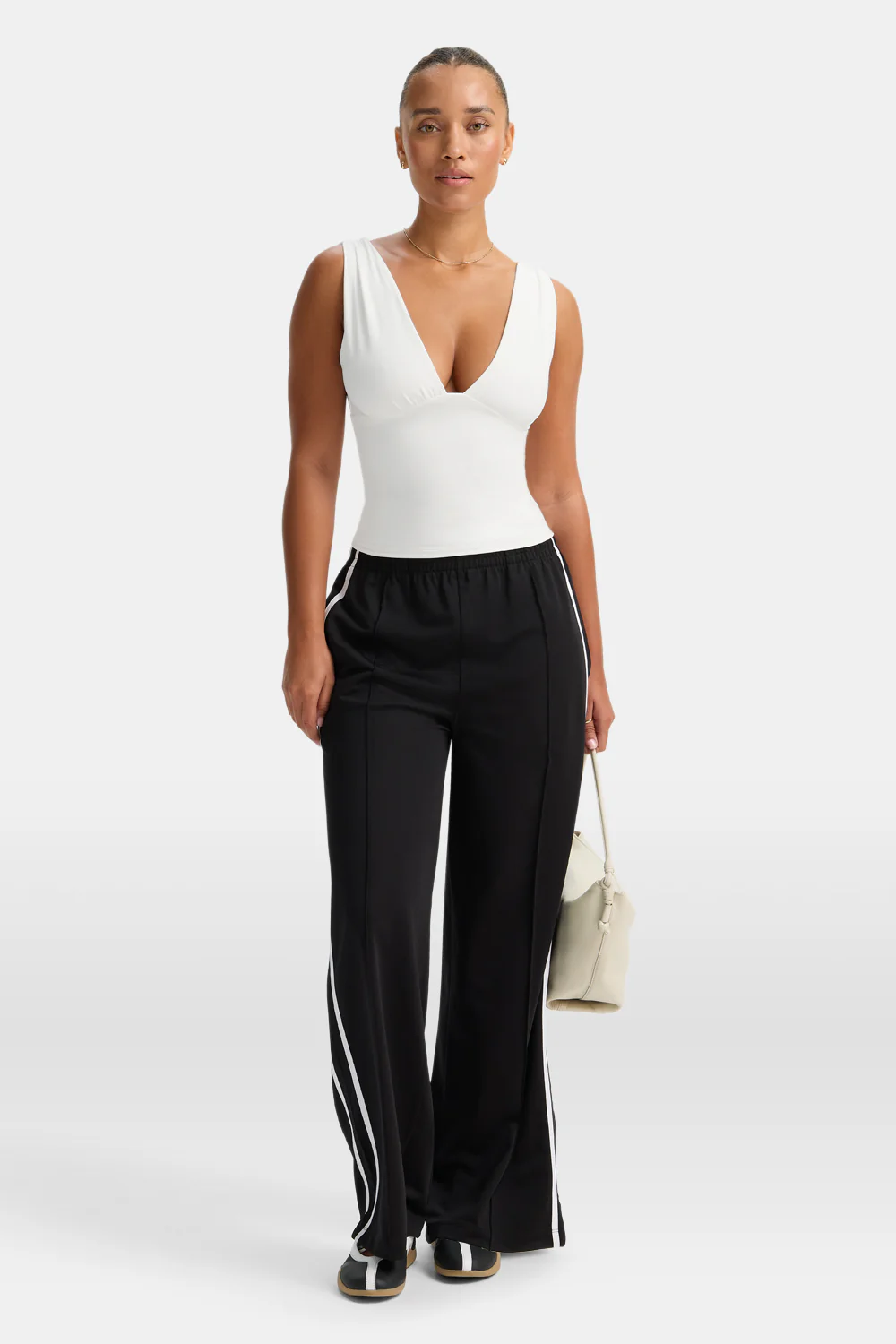 365 Plunge Neckline Top - Coconut Milk - Image 5