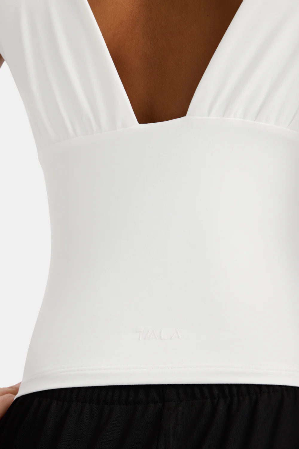 365 Plunge Neckline Top - Coconut Milk - Image 6