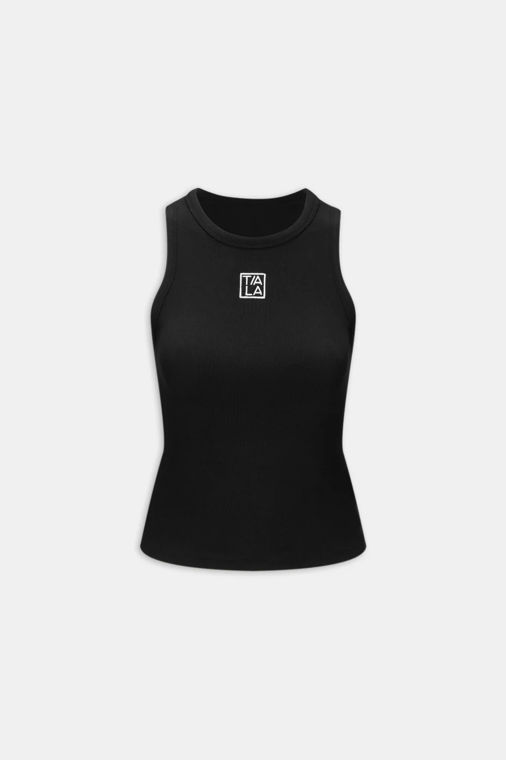 365 Rib Logo Racer Vest - Black - Image 2