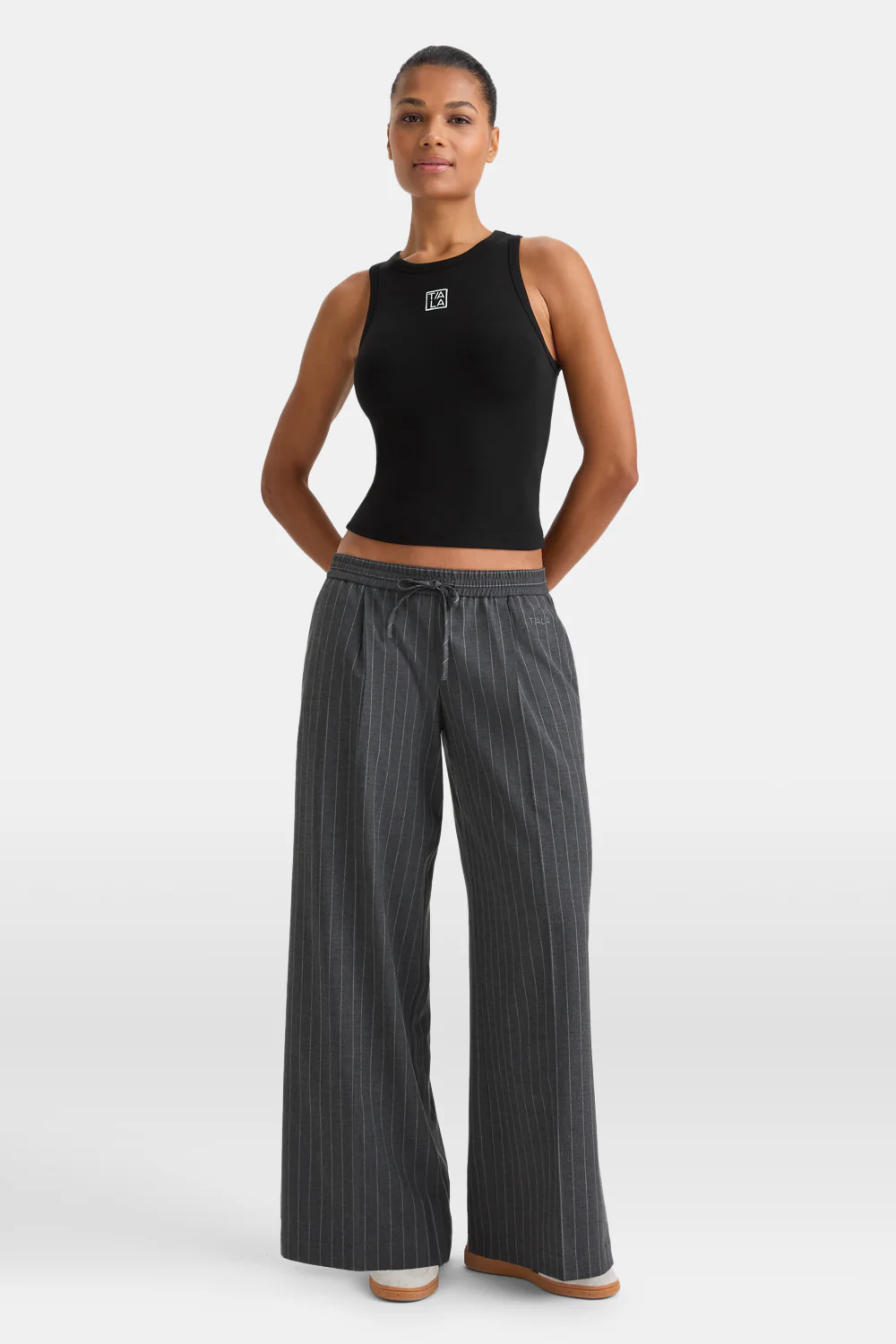 365 Rib Logo Racer Vest - Black - Image 6