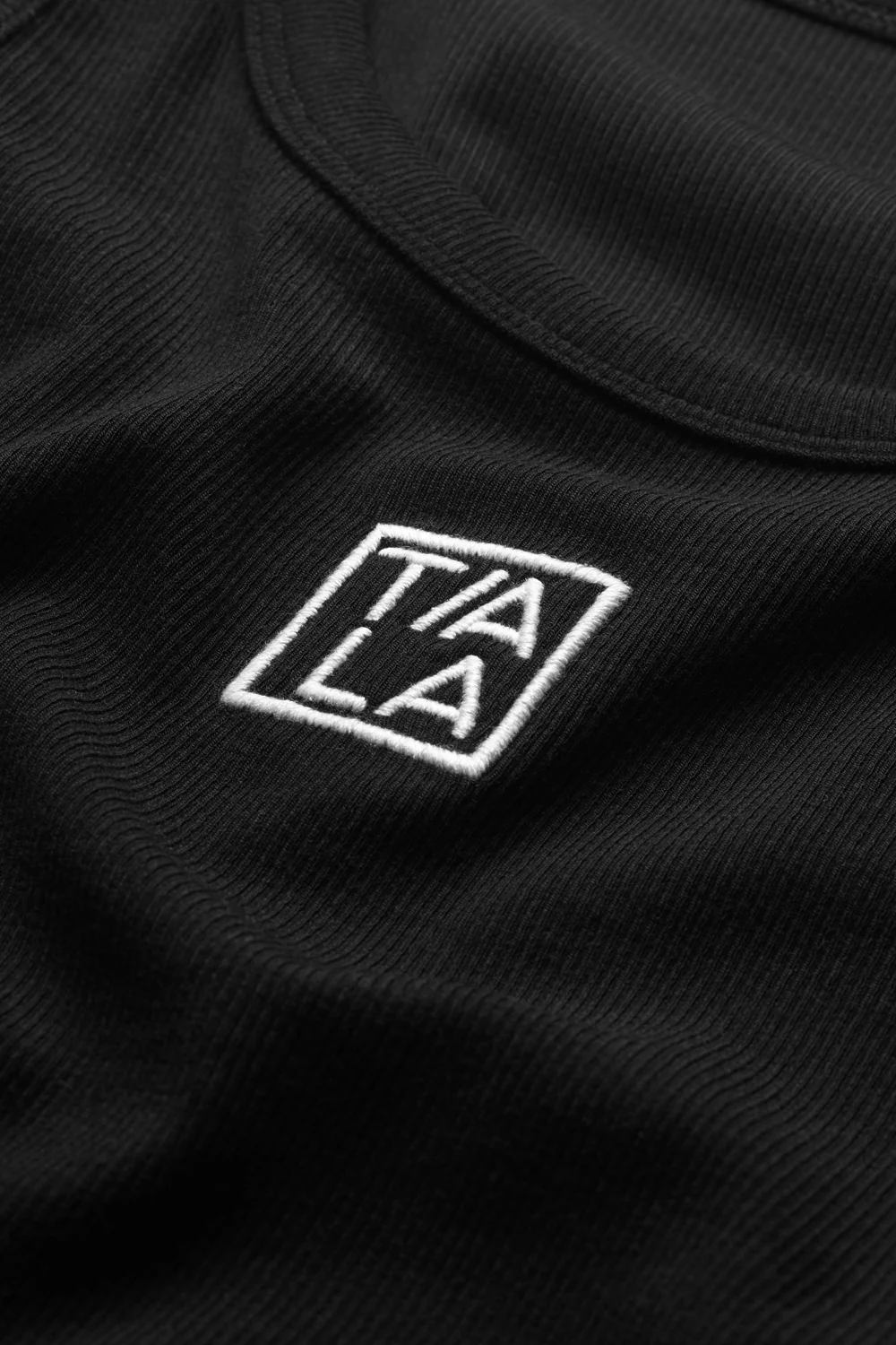 365 Rib Logo Racer Vest - Black - Image 7
