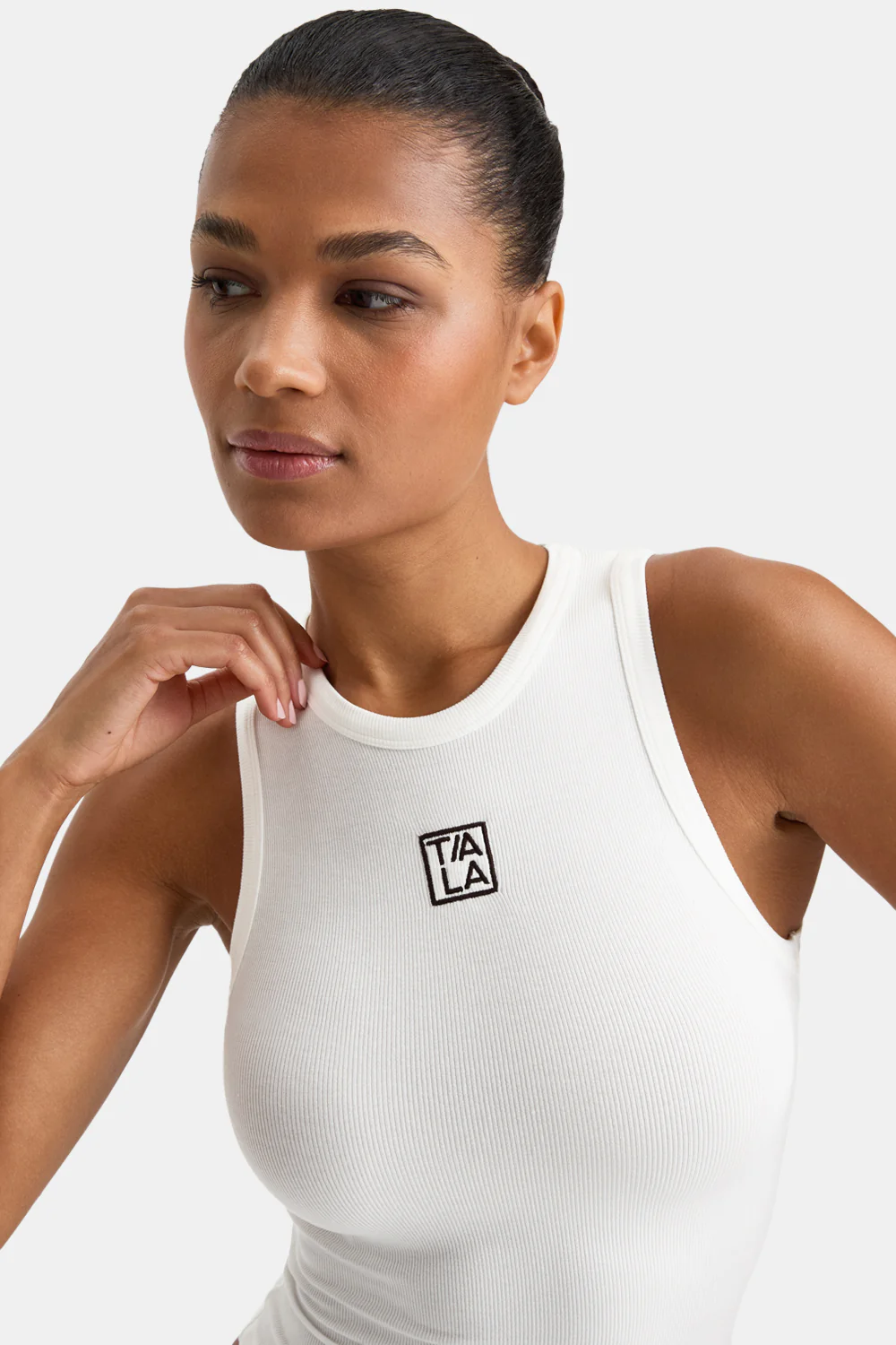 365 Rib Logo Racer Vest - Coconut Milk - Image 4
