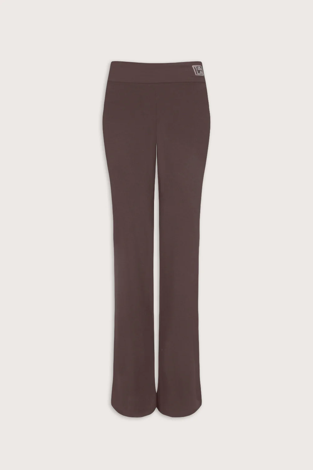 365 Sculpting Lounge Fold Waist Logo Flared Trousers - Espresso - Image 2