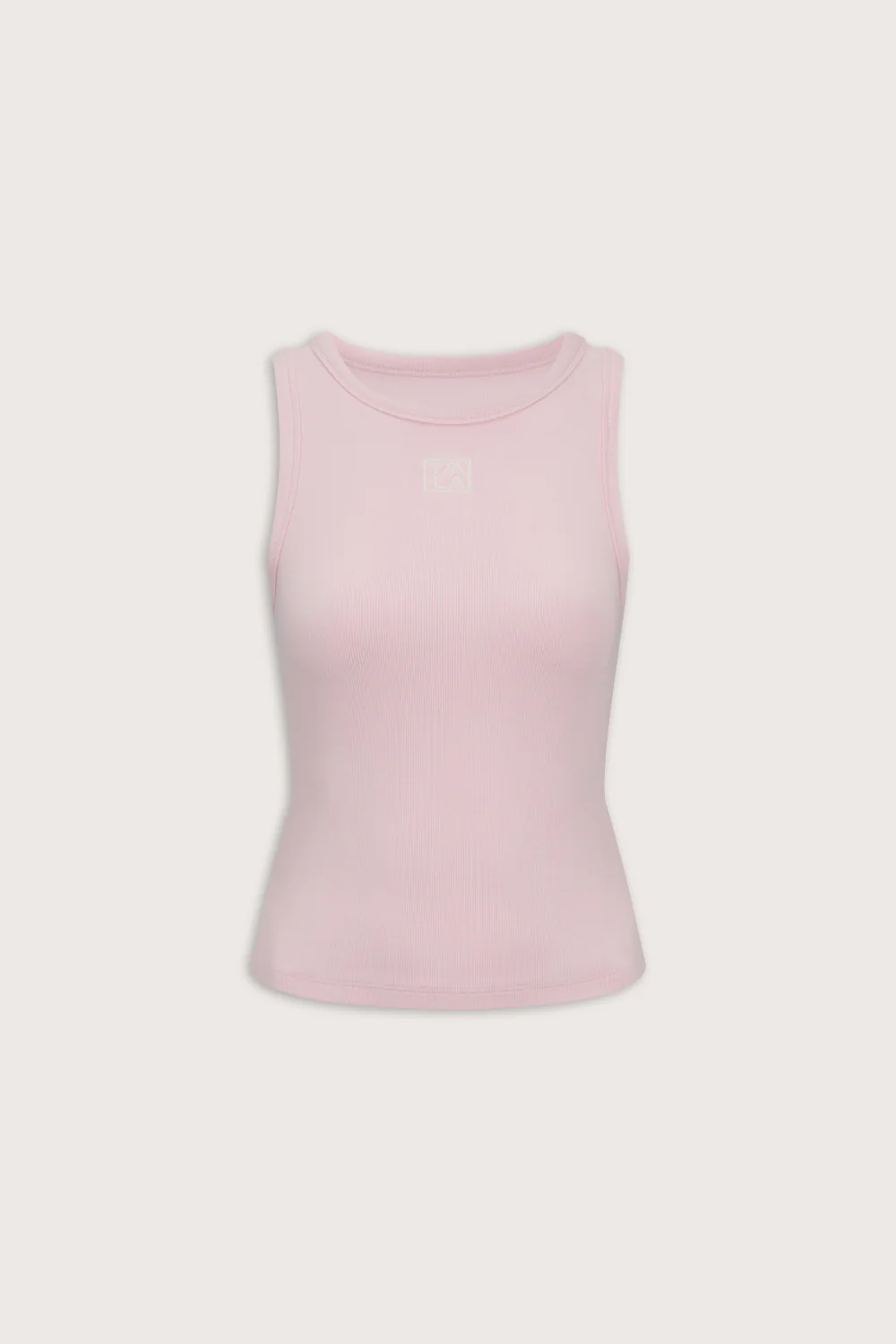 365 Sculpting Lounge Longline Logo Racer Vest - Ballet Pink - Image 2