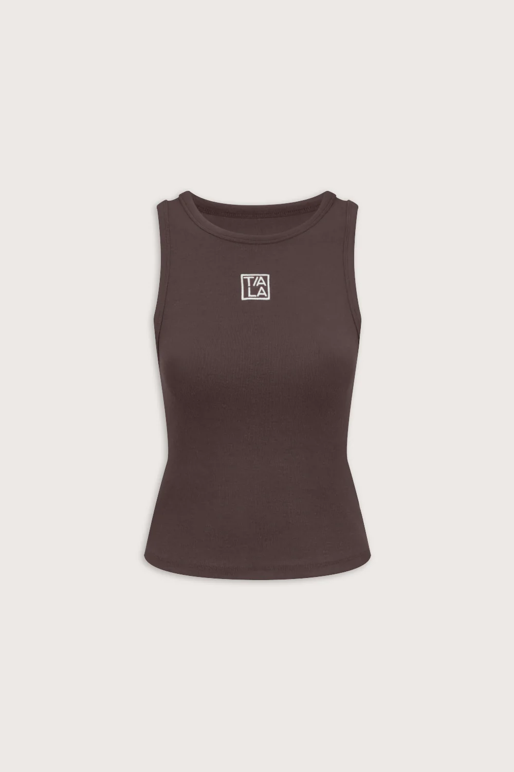 365 Sculpting Lounge Longline Logo Racer Vest - Espresso - Image 2