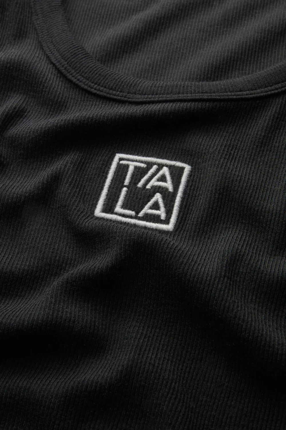 365 Sculpting Lounge Longline Logo Racer Vest - Shadow Black - Image 3