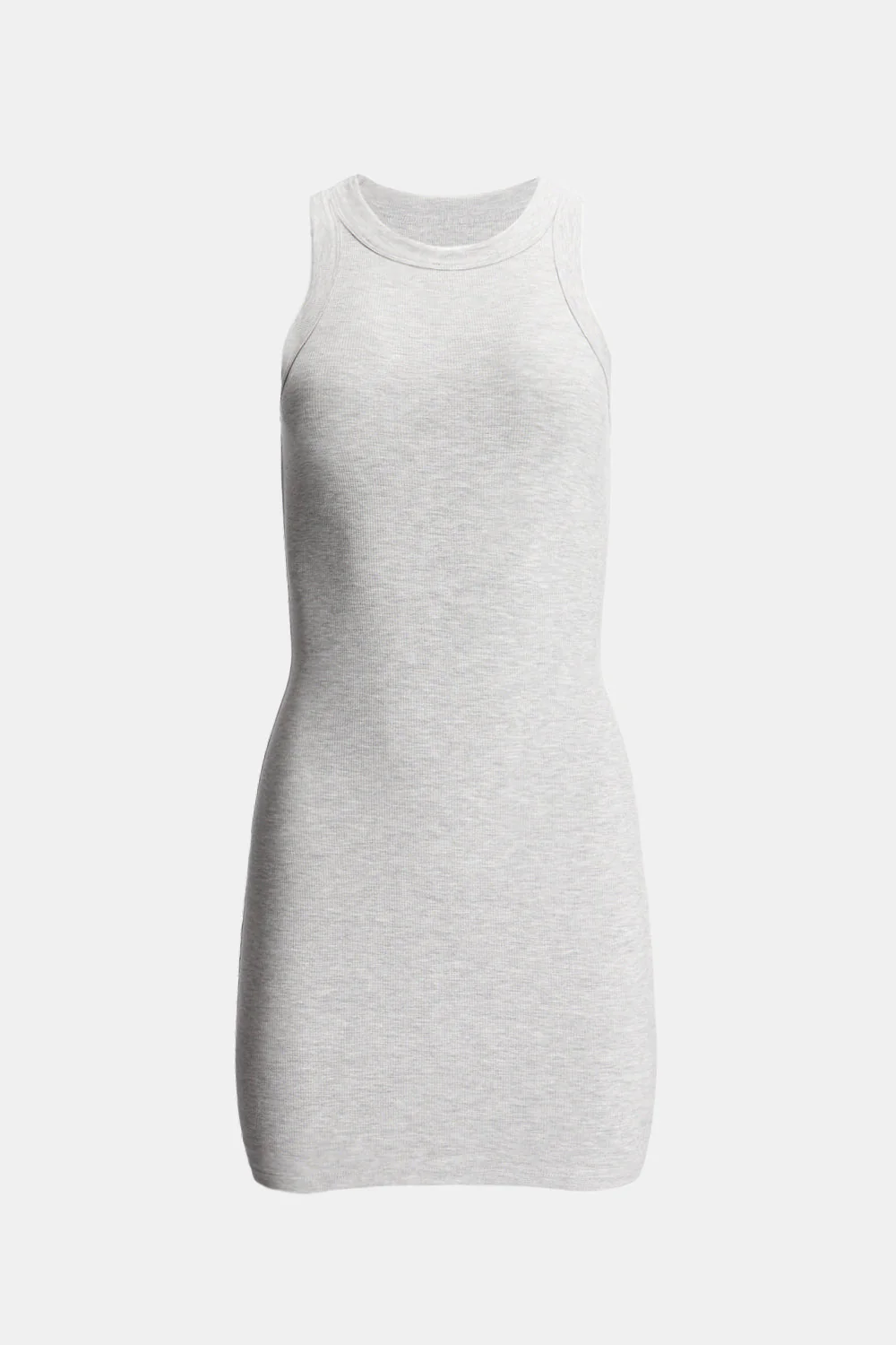 365 Sculpting Lounge Racer Mini Dress - Grey Marl - Image 2