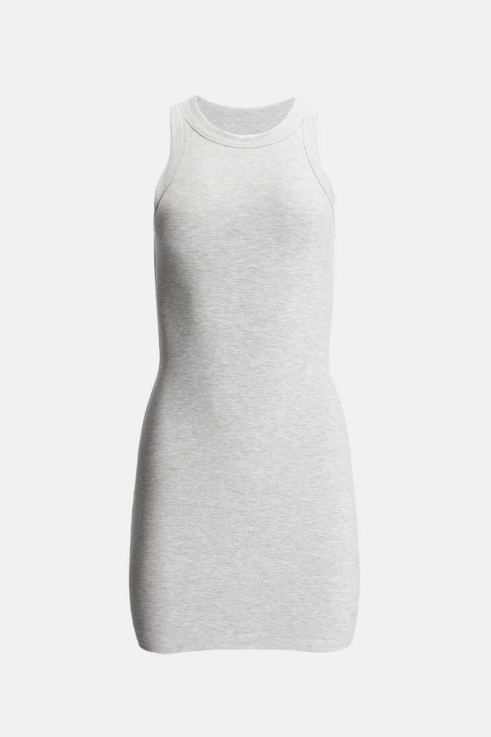 365 Sculpting Lounge Racer Mini Dress - Grey Marl - Image 6