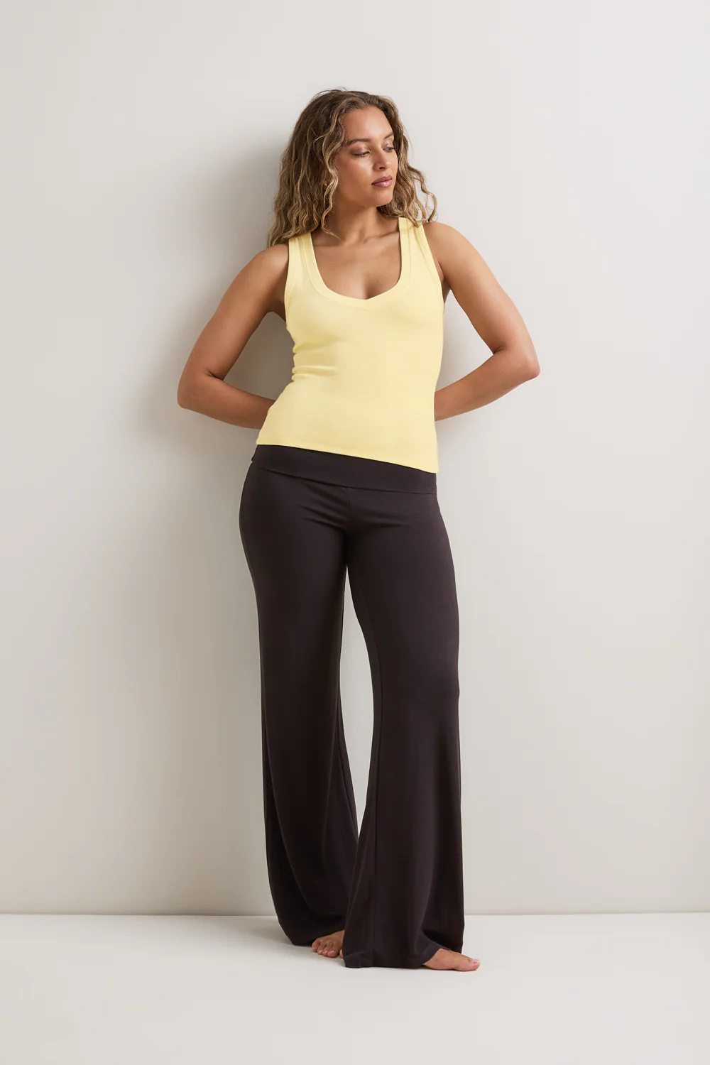 365 Sculpting Lounge Reversible Tank - Lemon Yellow - Image 5