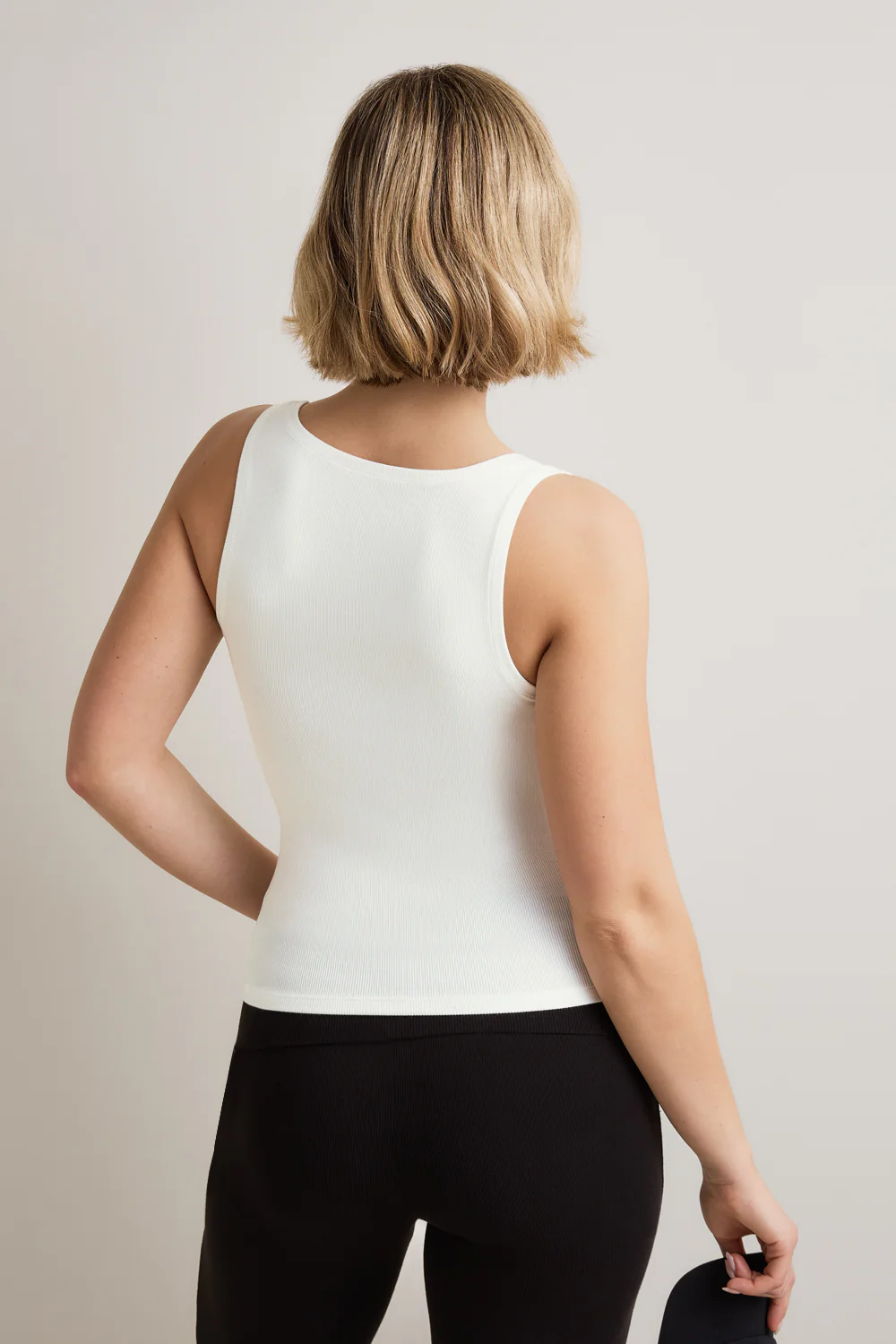 365 Sculpting Lounge Square Neck Vest - Coconut Milk - Image 5