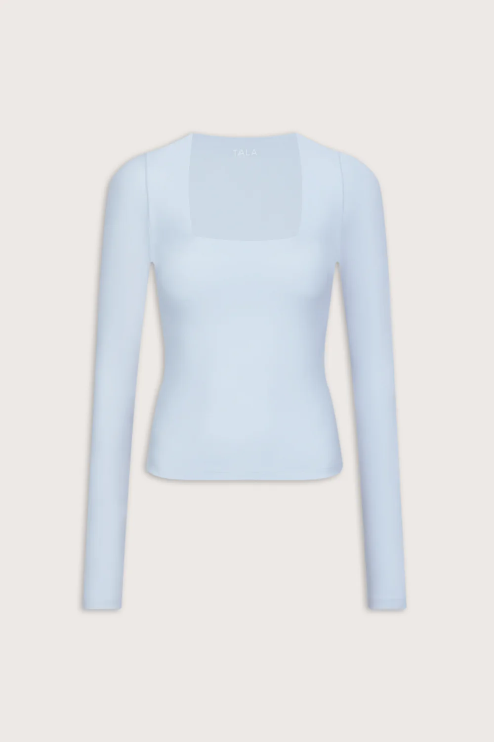 365 Square Neck Long Sleeve Top - Baby Blue - Image 2