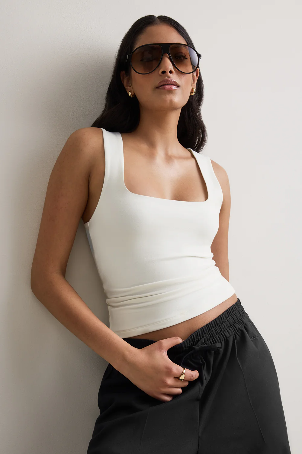 365 Square Neck Vest - Coconut Milk - Image 6