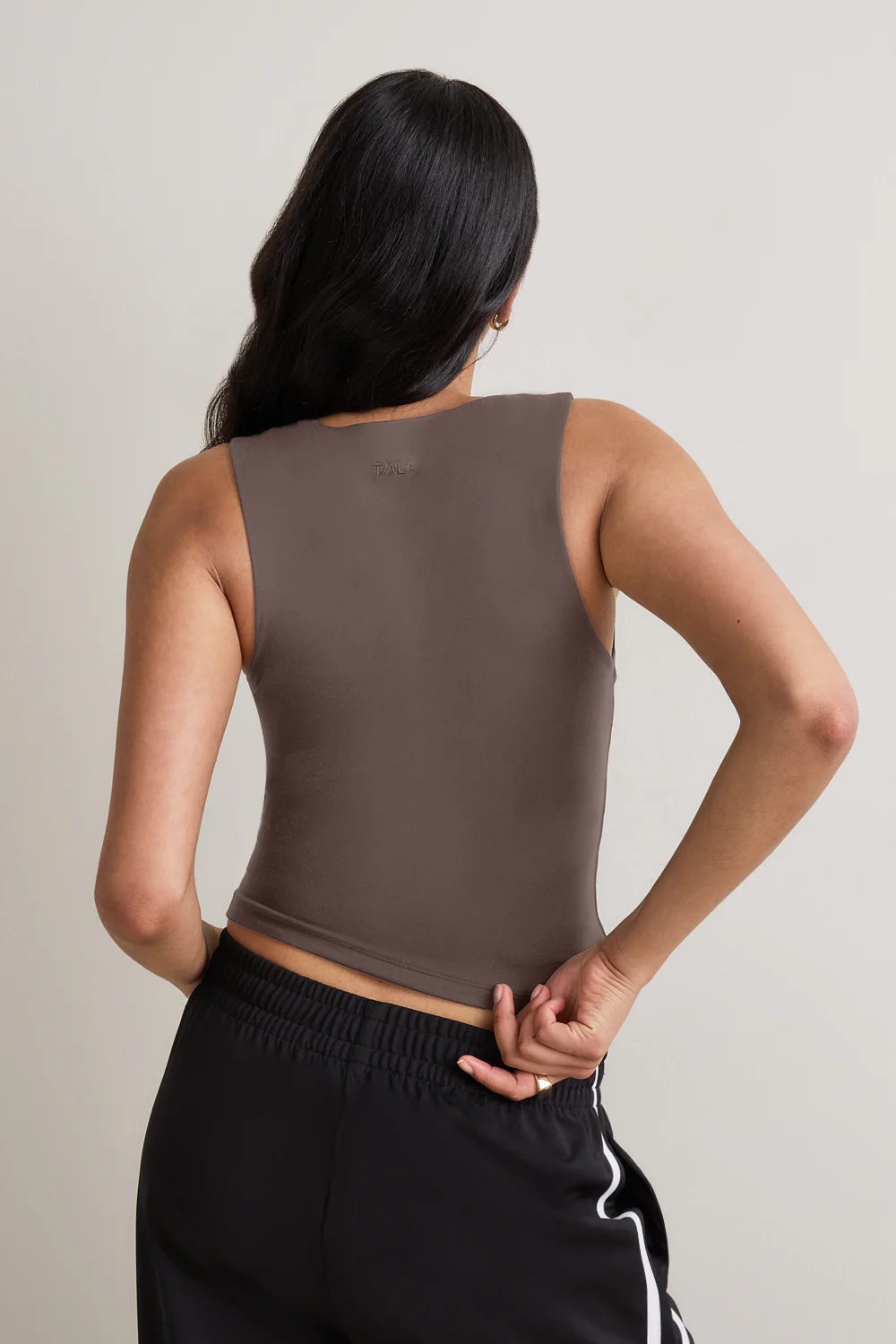 365 Square Neck Vest - Mocha Brown - Image 4