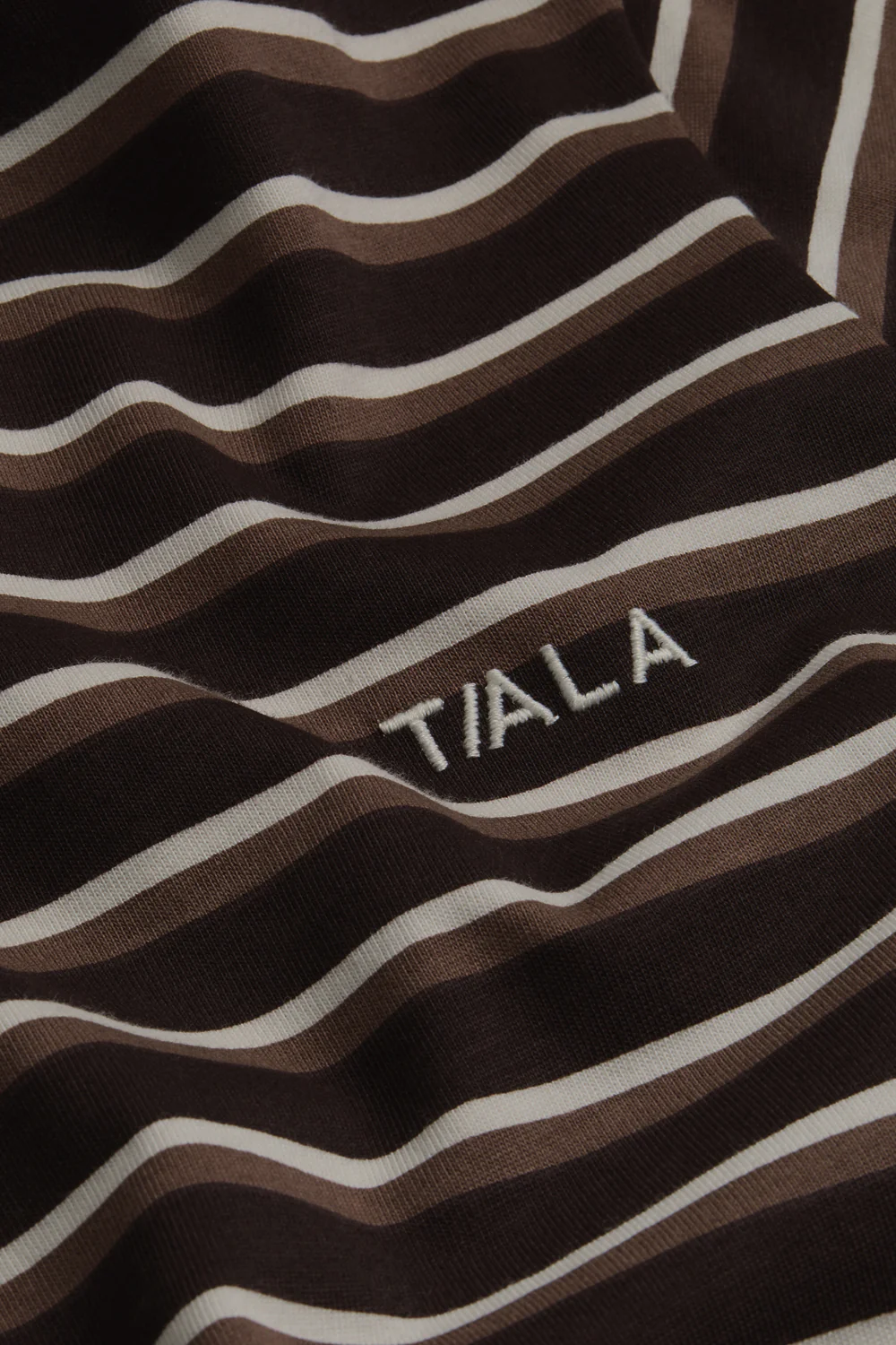 Boxy Baby Tee - Brown Stripe - Image 6