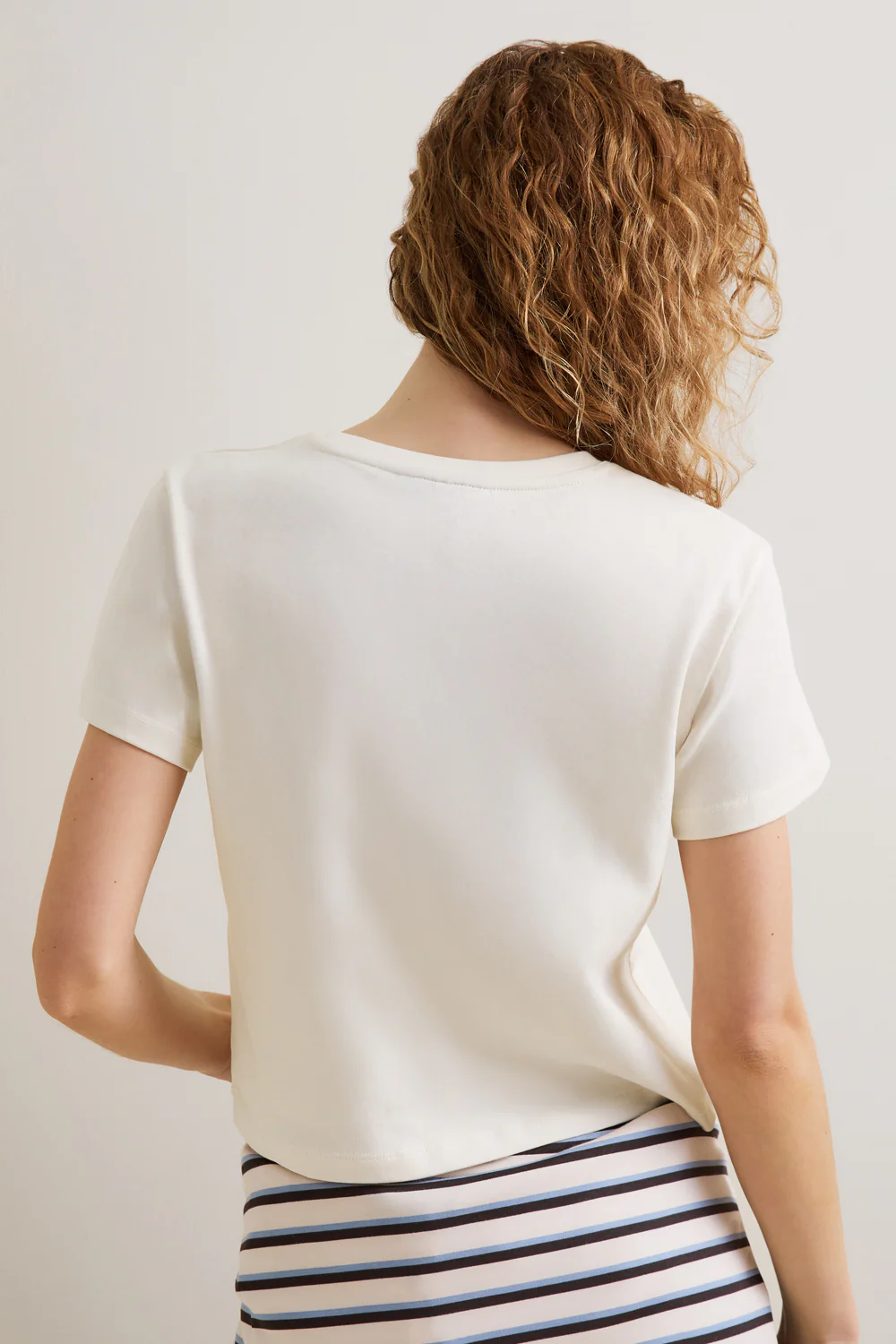 Boxy Baby Tee - Ivory - Image 4