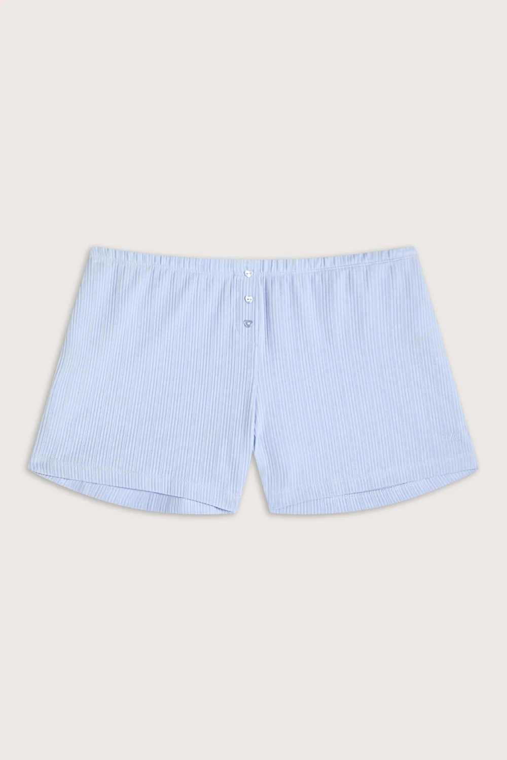 Button Pyjama Shorts - Baby Blue - Image 2