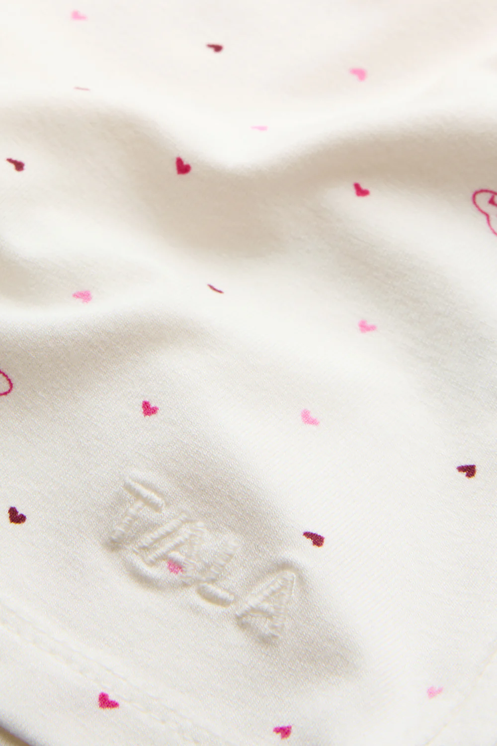 Button Pyjama Shorts - Love Heart Print - Image 3