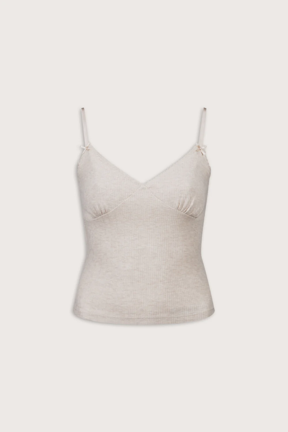 Cami Pyjama Vest - Oat Marl - Image 2