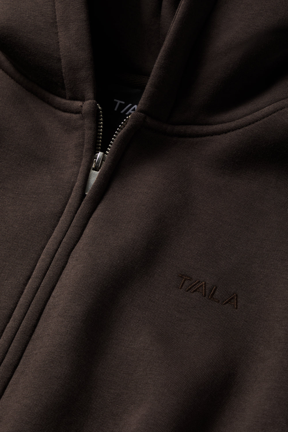 Cocoon Zip Through Hoodie - Americano - Image 5