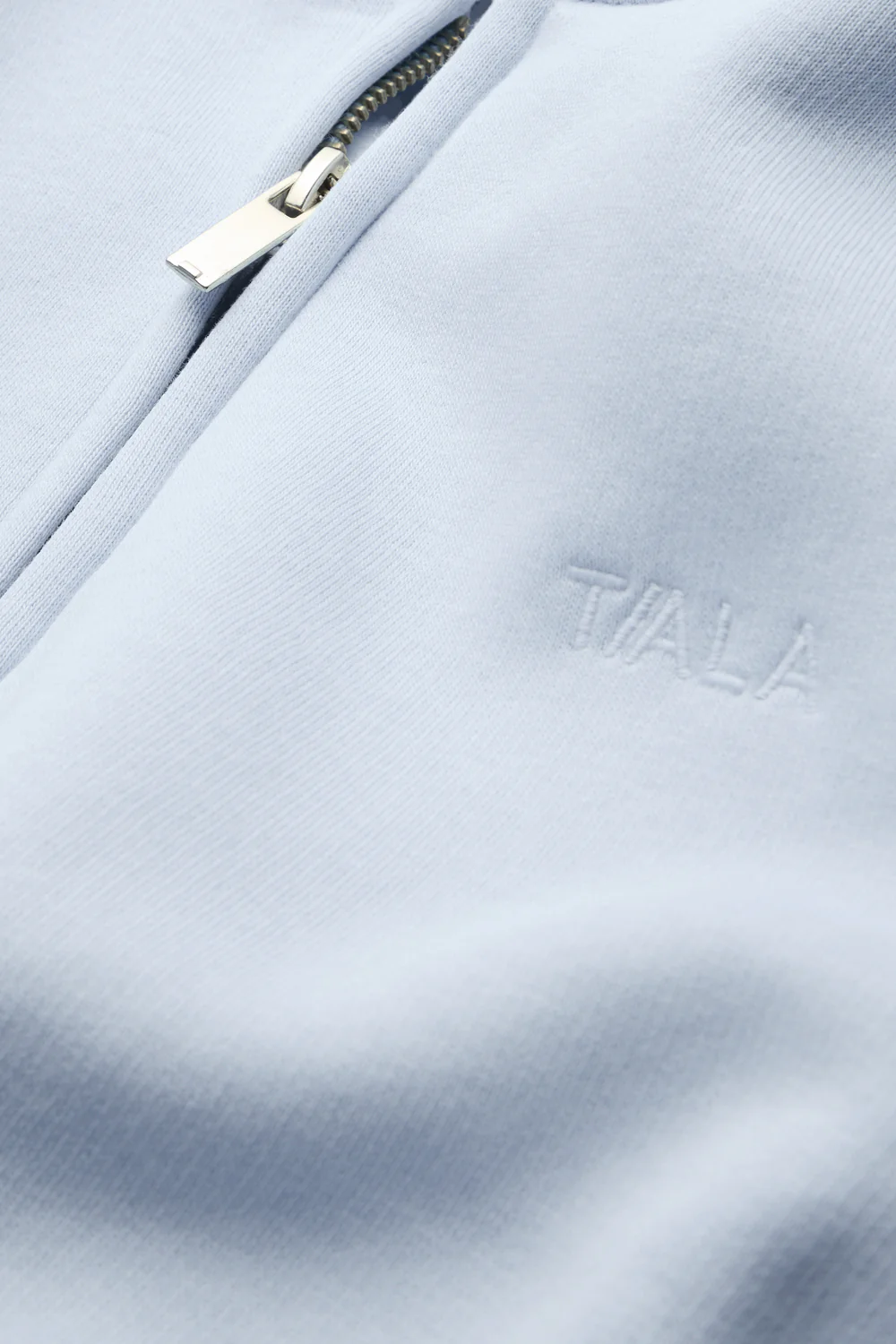 Cocoon Zip Through Hoodie - Baby Blue - Image 7