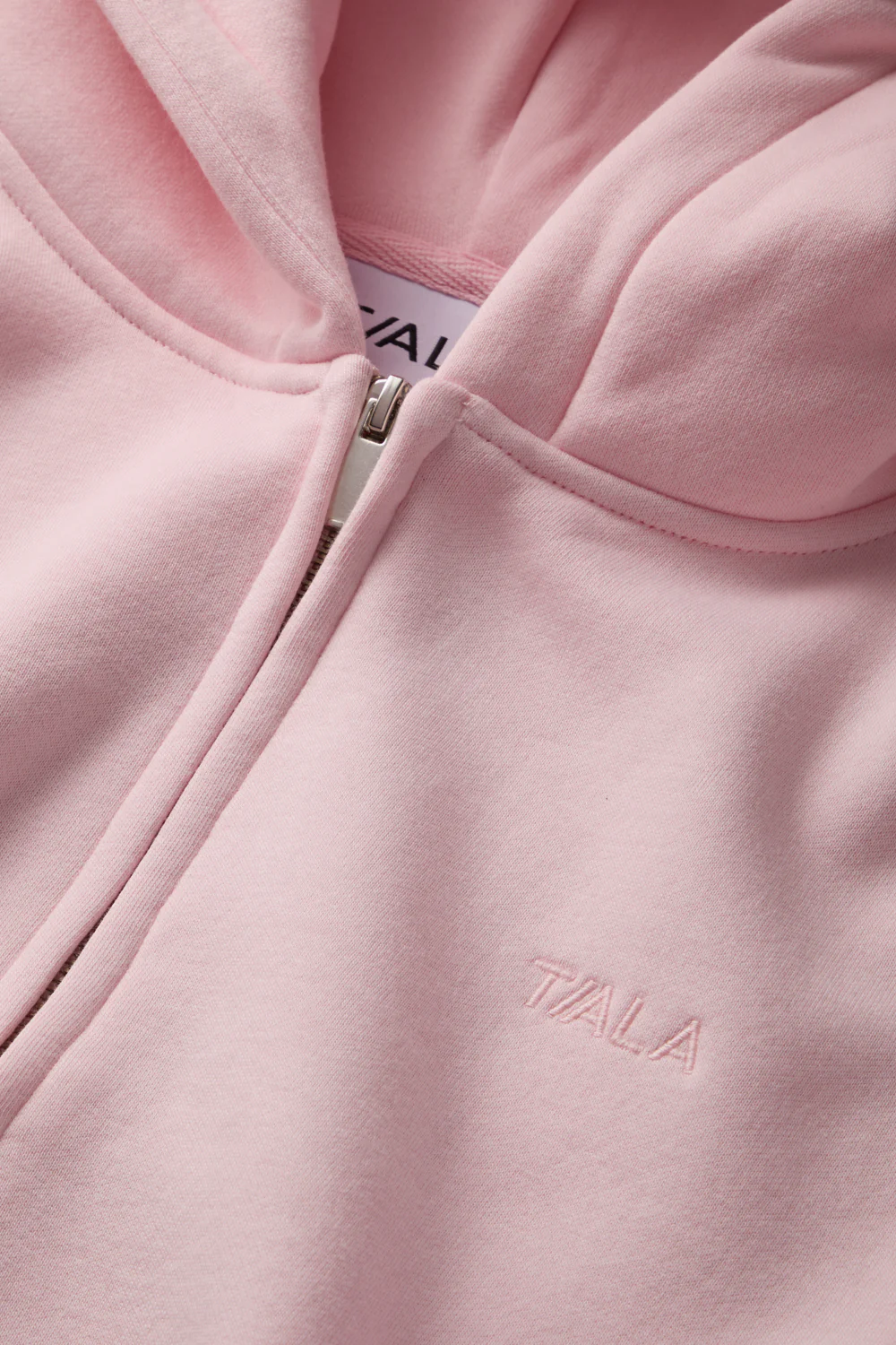 Cocoon Zip Through Hoodie - Ballet Pink - Image 5