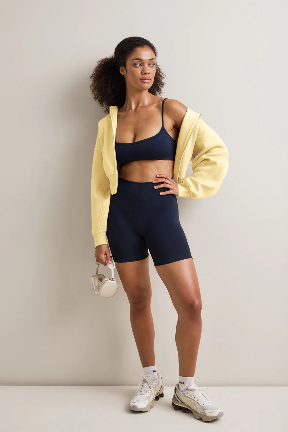 Cocoon Zip Through Hoodie - Butter Yellow - Image 3