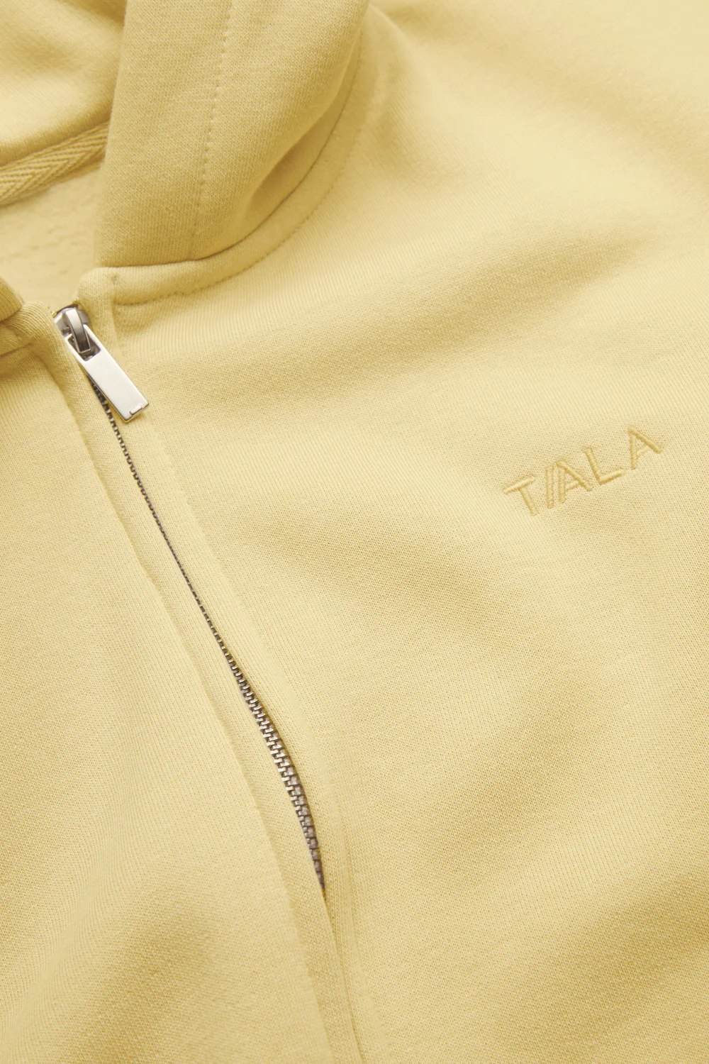 Cocoon Zip Through Hoodie - Butter Yellow - Image 5
