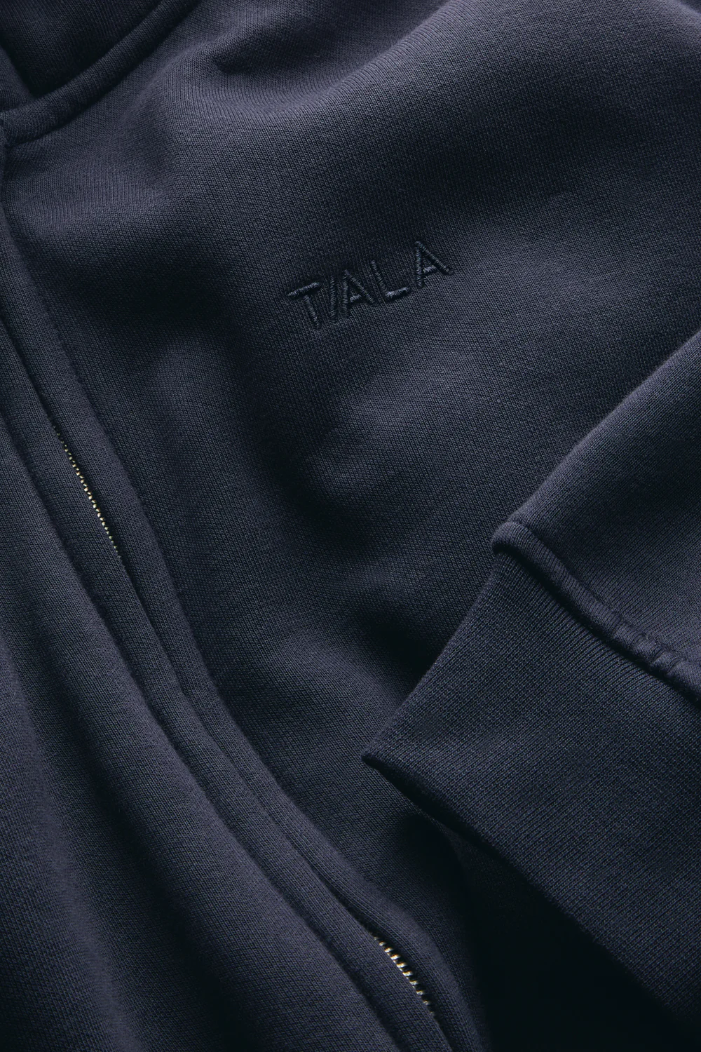Cocoon Zip Through Hoodie - Midnight Navy - Image 6