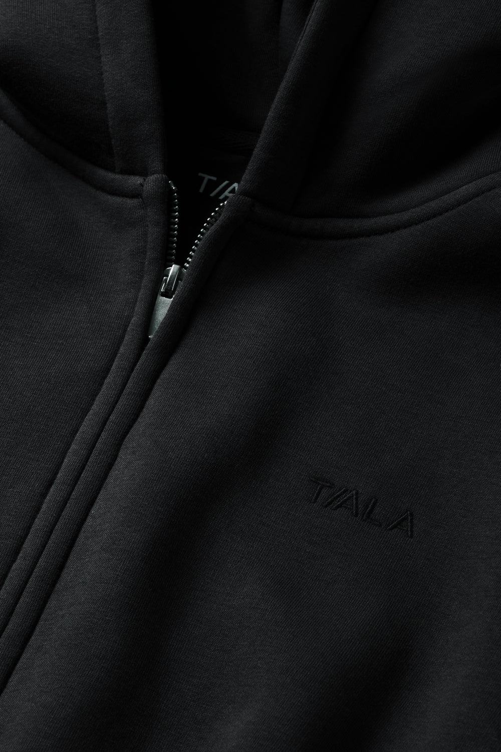 Cocoon Zip Through Hoodie - Black - Image 6