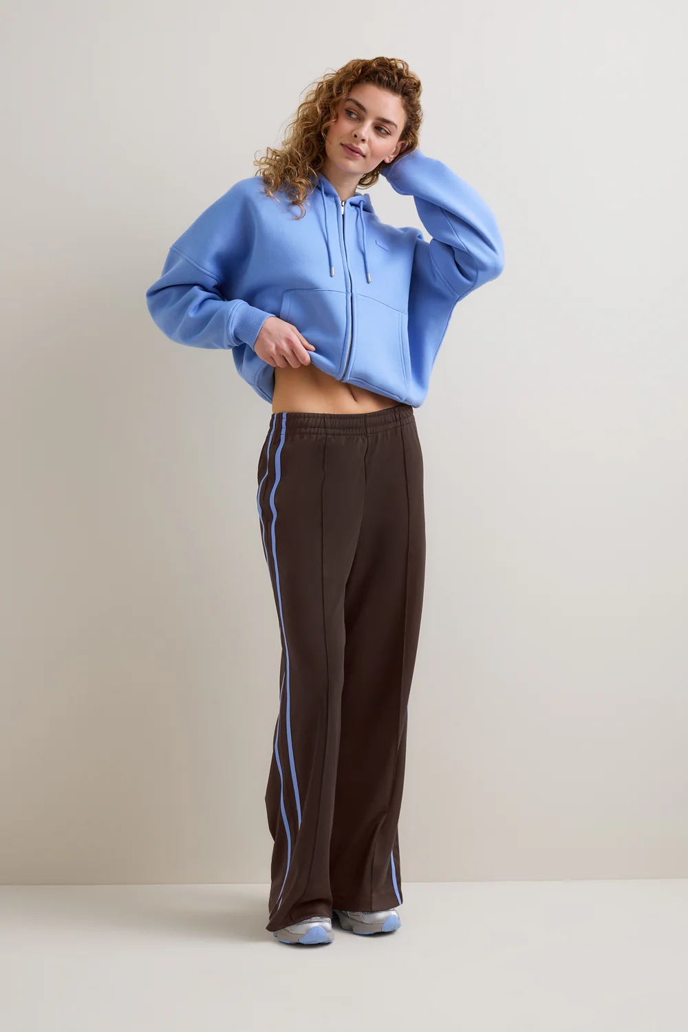 Contrast Stripe Jogger - Chestnut Brown - Image 3