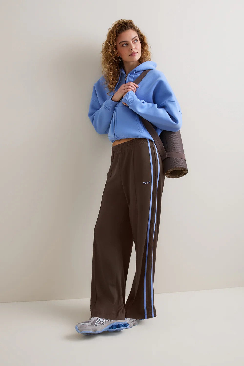 Contrast Stripe Jogger - Chestnut Brown - Image 7