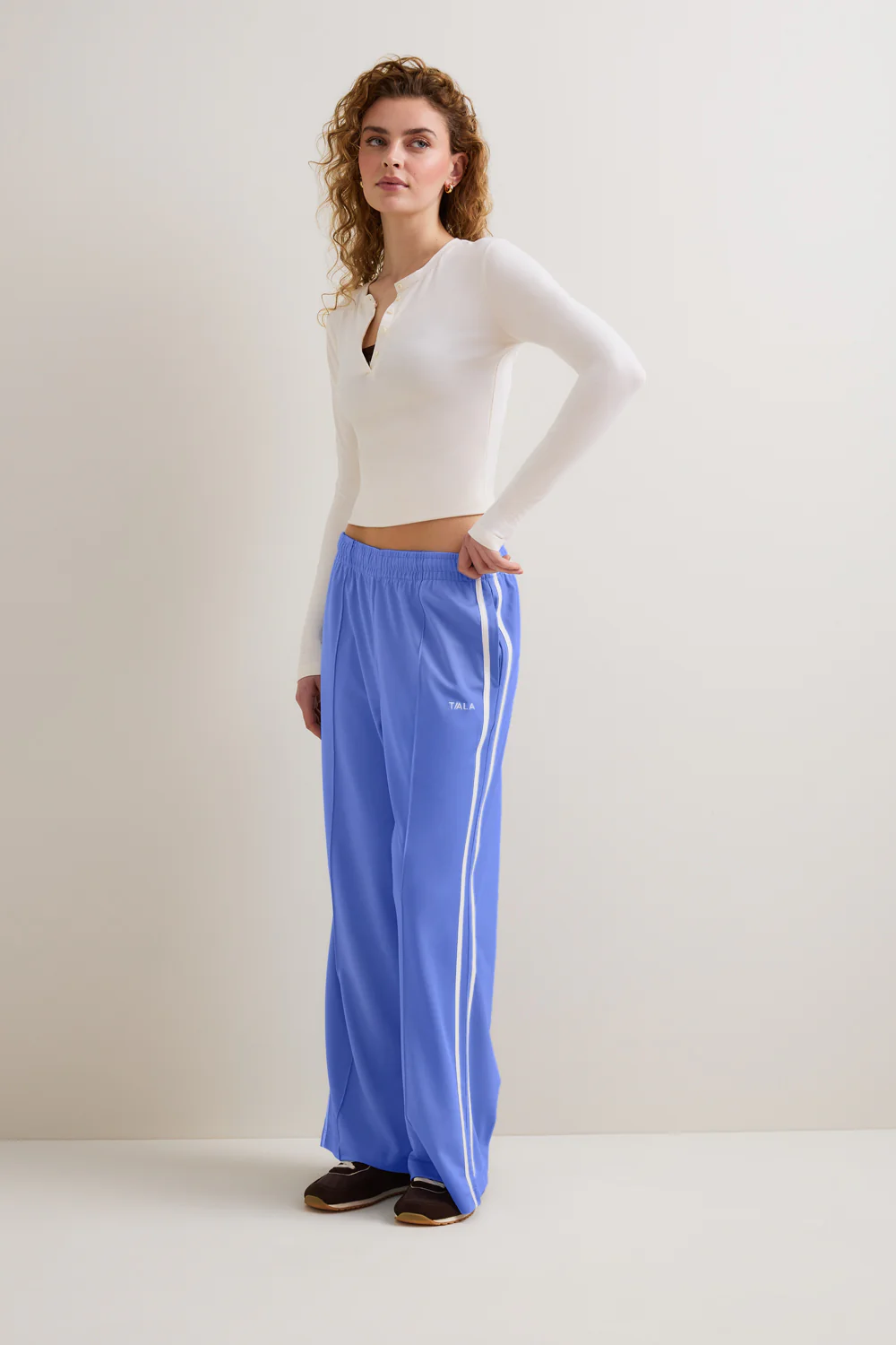 Contrast Stripe Jogger - Iris Blue - Image 3