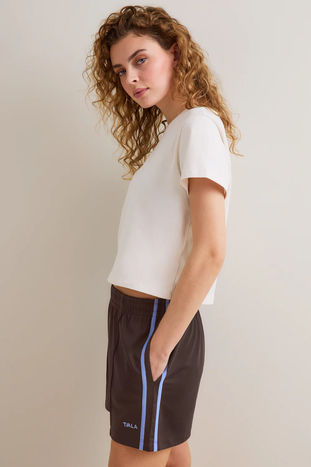 Contrast Stripe Short - Chestnut Brown - Image 3