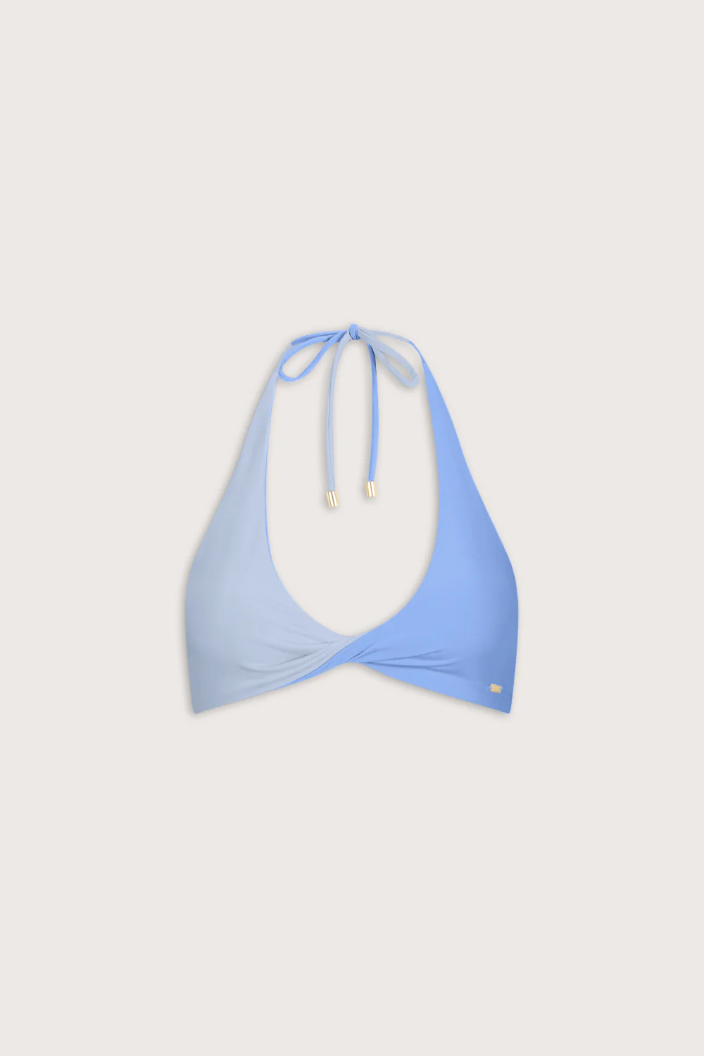 Contrast Twist Bikini Top - Iris Blue - Image 2