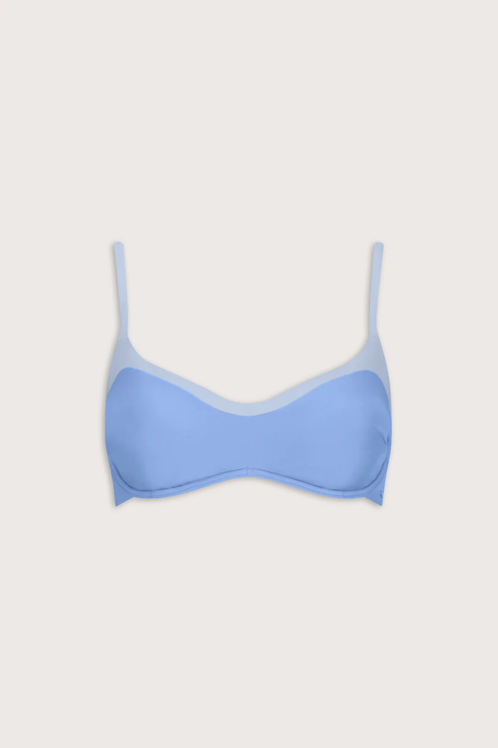 Contrast Underwired Bikini Top - Iris Blue - Image 2