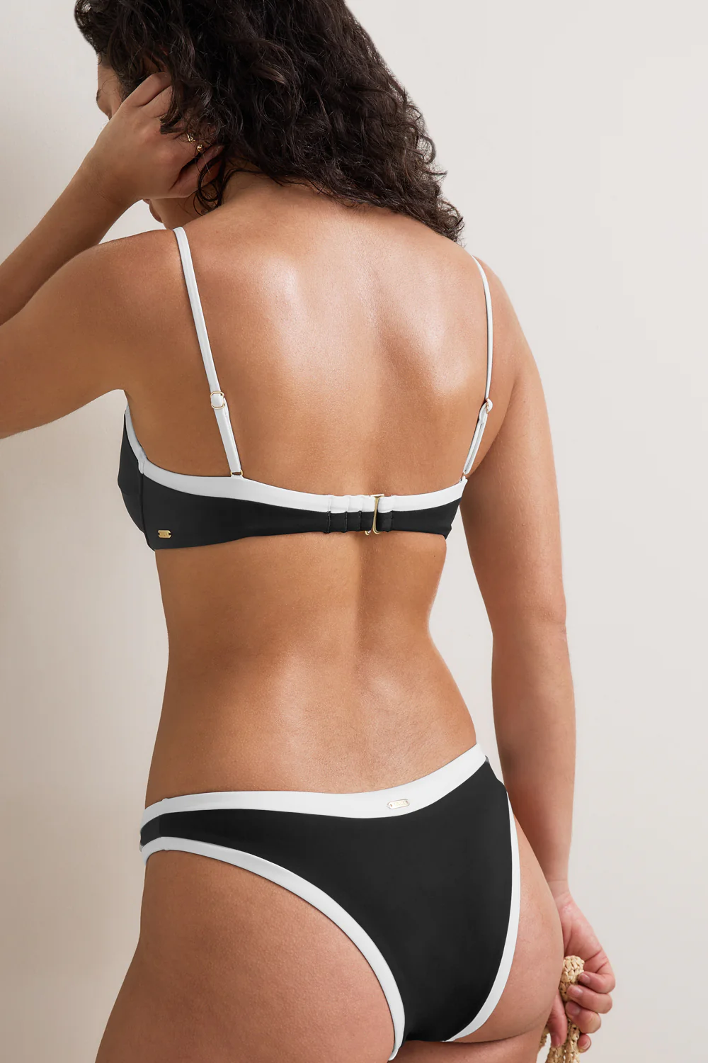 Contrast Underwired Bikini Top - Shadow Black - Image 3