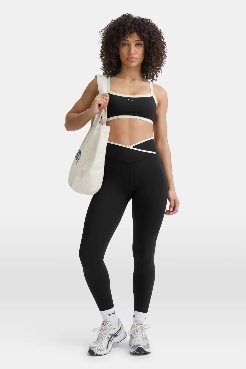 DayFlex Bandeau Sports Bra - Shadow Black / Ivory - Image 5