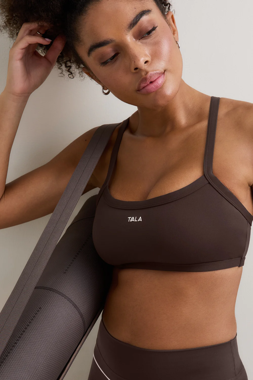 DayFlex Bandeau Sports Bra - Chestnut Brown - Image 5