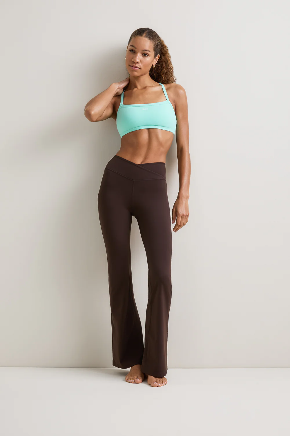 DayFlex Bandeau Sports Bra - Aqua Blue - Image 4