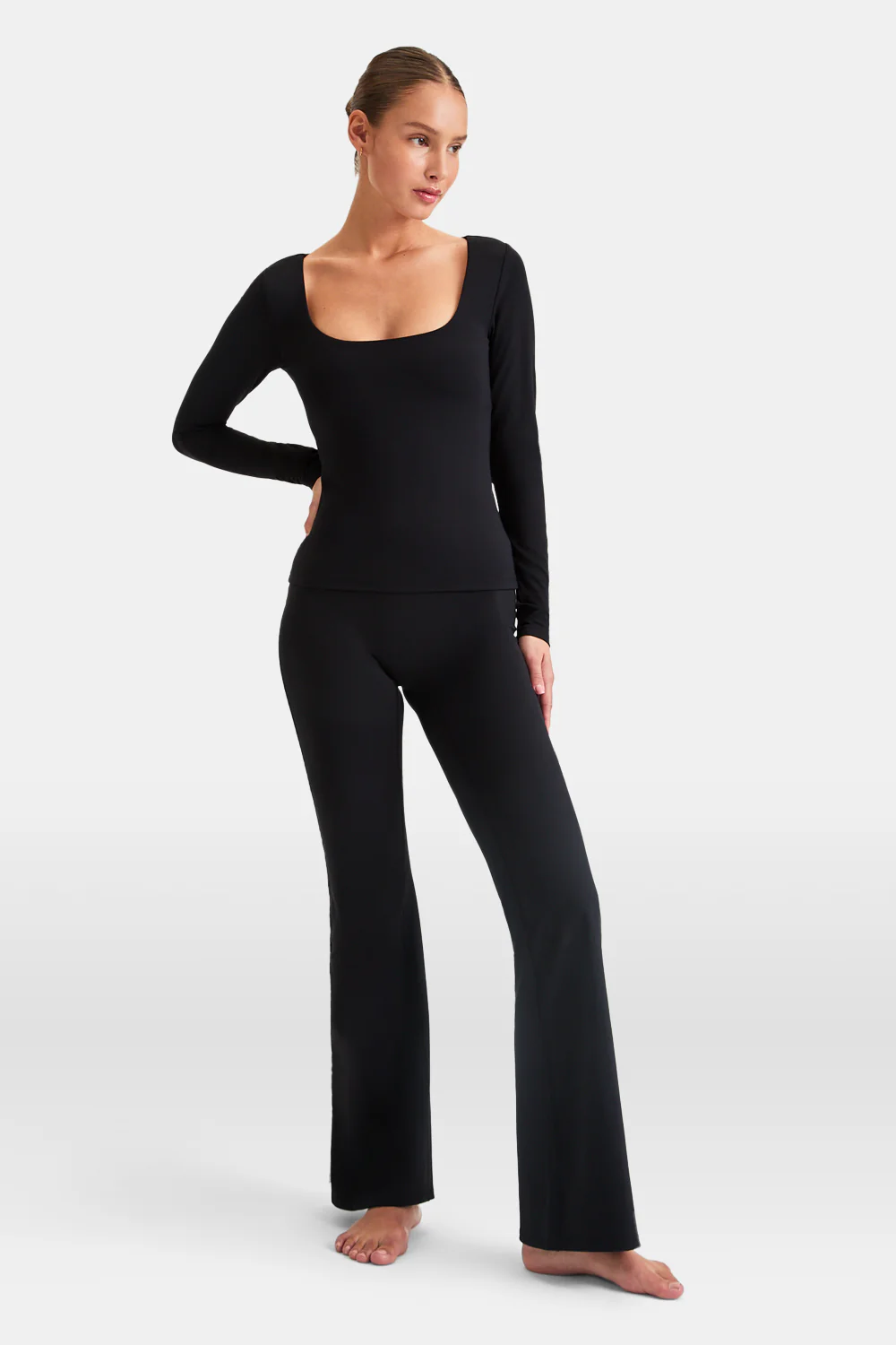 DayFlex Scoop Neck Top - Shadow Black - Image 10